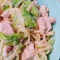 ぷぬーぴーさん's cooksnap of when they made スモークチキンの簡単パスタ.