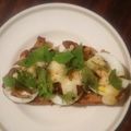 inLondon's cooksnap of when they made 茹で卵×椎茸　塩昆布あっさり和トースト.