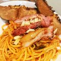 ムキサマ's cooksnap of when they made ＊ランチに＊トマトたっぷりナポリタン＊.