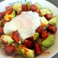 6yukie's cooksnap of when they made スパムとアボカドのスタミナ丼.