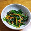 クックE4NZH1☆'s cooksnap of when they made ほうれん草とにんじんのナムル.