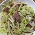 クック甘党。's cooksnap of when they made スパムとキャベツで和風パスタ☆.