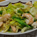 ゆけり３兄弟's cooksnap of when they made キャベツとエビのうま塩炒め.