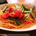 つかちゃんのハニー's cooksnap of when they made サヤエンドウとトマトのレモンパスタ.