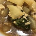 クックHDEHXO☆'s cooksnap of when they made 挽き肉と大根、ブロッコリーのオイスター煮.