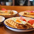 I♡BOY's cooksnap of when they made むっちゃん万十風ハムエッグ☆ホットサンド.