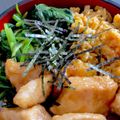ちびなる子ちゃん's cooksnap of when they made とり胸ほうれん卵の三色丼★.