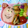 ちっちchan's cooksnap of when they made ｷｬﾗ弁　　ﾊﾞｰﾊﾞﾊﾟﾊﾟのお弁当.