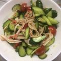 オールボン's cooksnap of when they made トマトとキュウリとカニカマのサラダ.