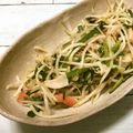 おはなすき's cooksnap of when they made モヤシとニラ、かにかまの炒めもの.