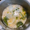 conomiin's cooksnap of when they made 餃子の皮の残りで…ワンタン風スープ☆.