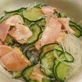 naki1227's cooksnap of when they made ベーコンとマヨネーズで♪春雨サラダ.