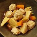 Mi7kuma's cooksnap of when they made タケノコと鶏つくねの煮物.