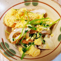 まみょ～ん's cooksnap of when they made 節約80円♪卵とちくわと豆苗の白だし和え.