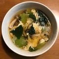 なの＠ママ's cooksnap of when they made チンゲン菜とシメジの中華卵スープ.