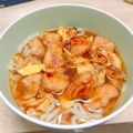 こんのあお's cooksnap of when they made ＊鶏胸肉の卵とじうどん.