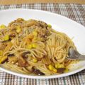 ふんわりしょこら's cooksnap of when they made きのことハムのトマトソースパスタ.