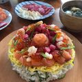 さやっ's cooksnap of when they made ☆簡単で豪華なちらし寿司ケーキ☆.