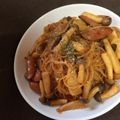 Rionaのおうち飯's cooksnap of when they made エリンギとウインナー玉ねぎのナポリタン風.