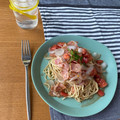 そぼろと過ごした日々's cooksnap of when they made 採れたてトマトと淡路玉ねぎの冷製パスタ.