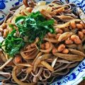 ボン７☆'s cooksnap of when they made ゴボウ納豆ネギ蕎麦.