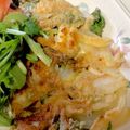 さやポニョ's cooksnap of when they made 捨てないで♪セロリの葉っぱのチヂミ.