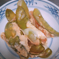 ☆柚希's cooksnap of when they made オランダ豆（絹さや）とえのきの卵とじ.