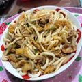 チルヲタ's cooksnap of when they made 簡単！豚キムチ焼きうどん.