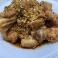 sora_555's cooksnap of when they made おからパウダーで糖質オフ！鶏むね肉油淋鶏.