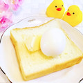 ももちゃんのれしぴ's cooksnap of when they made ゆでたまごちゃんとバタートースト☆.