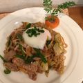 こつゆ514's cooksnap of when they made 焼肉やきそば☆温たまのせ♪美味しい！時短.
