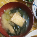 M130018's cooksnap of when they made 厚揚げとわかめの味噌汁.