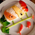 れれれんこん。's cooksnap of when they made 子供の日★エビのお寿司で鯉のぼり.