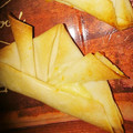hana☆bi's cooksnap of when they made チーズ春巻き 兜 折り紙風 こどもの日.