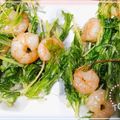 らうんじ美やお's cooksnap of when they made 水菜と小海老のカリカリかき揚げ.