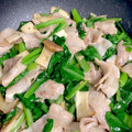 ☆mickey★'s cooksnap of when they made 小松菜と豚バラの中華炒め.