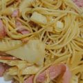 まるごとチョコ's cooksnap of when they made 筍とベーコンの和風パスタ.