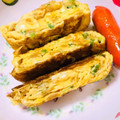 しょうちゃんれしぴ's cooksnap of when they made 天かす(揚げ玉)と ねぎの 卵焼き.