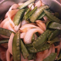yokyomami's cooksnap of when they made 絹さやの卵とじ.