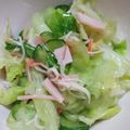 hiro_aya's cooksnap of when they made 茗荷にレタスにごま油！？付合せにどうぞ♪.