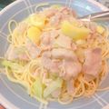 まほぷりん's cooksnap of when they made 豚×ネギ塩レモンの簡単パスタ.