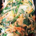 こつこつ地道に's cooksnap of when they made 卵不使用☆カリサクもっちりニラチヂミ.