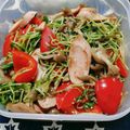 ドラエミ's cooksnap of when they made 豆苗とベーコンとパプリカの炒め物.