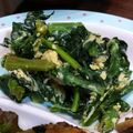ティ子's cooksnap of when they made あっさり美味♡小松菜と卵のほんだし炒め.