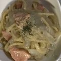 ma___111's cooksnap of when they made サーモンの豆乳パスタ.