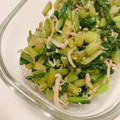 miita15's cooksnap of when they made かぶの葉とじゃこの炒め物.
