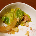 あきつま（杏花☆）'s cooksnap of when they made 焼きそばの残ったソースでキャベツの卵とじ.