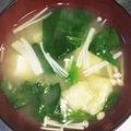 ムーミン☆ママ's cooksnap of when they made 豆腐×ほうれん草・えのきの味噌汁♪.