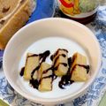 ☆あいちゃん's cooksnap of when they made ヨーグルトに、バウムクーヘン＆チョコ♪.