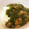 なーなちゃん's cooksnap of when they made 冷奴☆めかぶ納豆のせ.